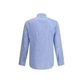 Etro Light Blue Cotton Pattern Shirt